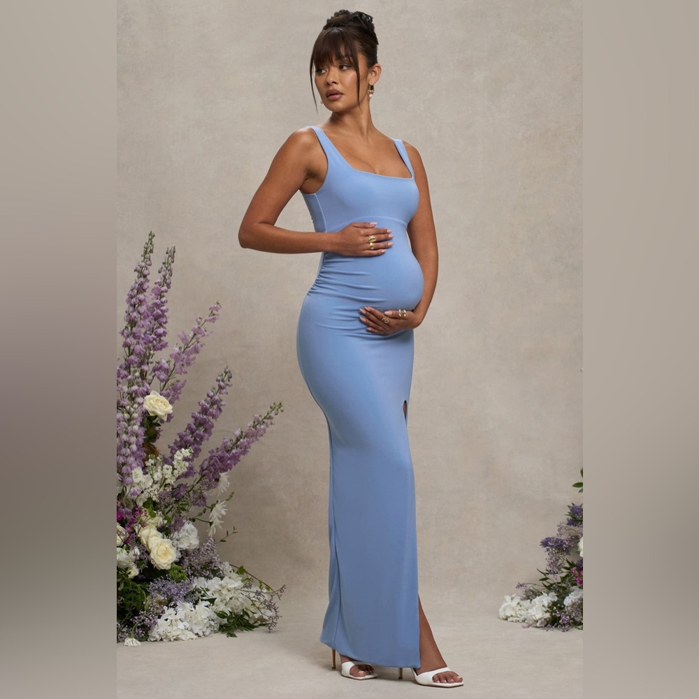 Club L London Light Blue Maternity Dress